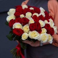 Букет из 51 розы Бирюза Симпл 01758