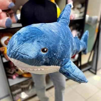 Игрушка мягкая Акула синяя 85 см